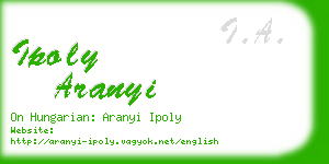 ipoly aranyi business card